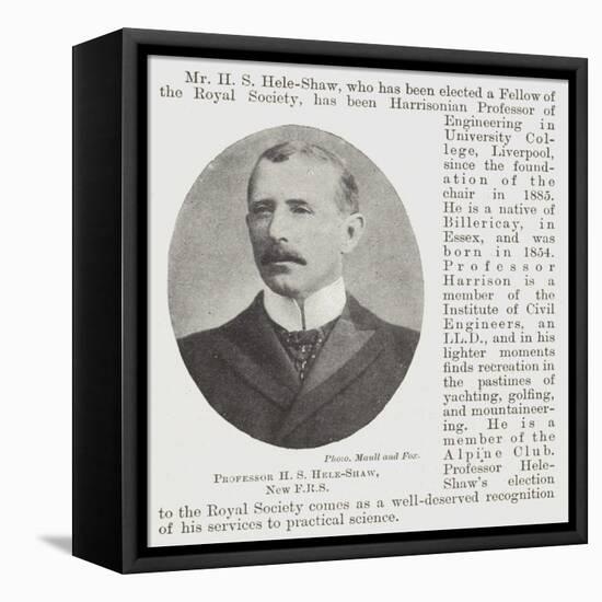 Professor H S Hele-Shaw-null-Framed Premier Image Canvas