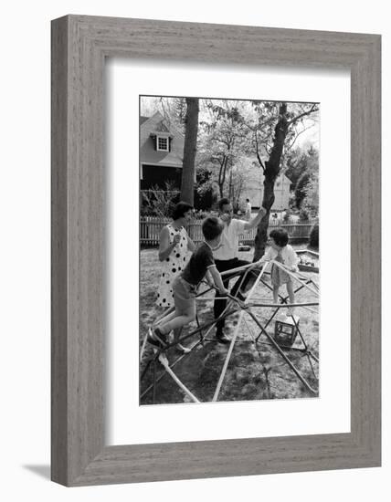 Professor Laurence R. Young with Wife and Children Eliot and Leslie, Massachusetts, 1967-Leonard Mccombe-Framed Photographic Print