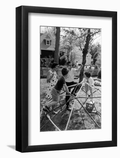 Professor Laurence R. Young with Wife and Children Eliot and Leslie, Massachusetts, 1967-Leonard Mccombe-Framed Photographic Print