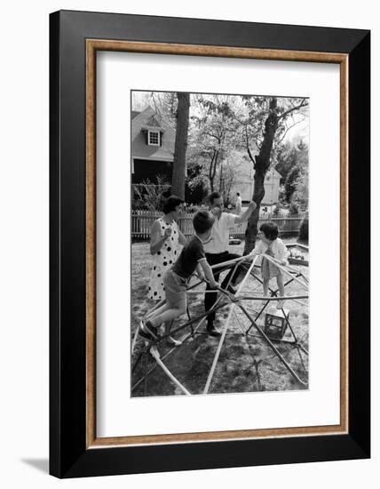 Professor Laurence R. Young with Wife and Children Eliot and Leslie, Massachusetts, 1967-Leonard Mccombe-Framed Photographic Print