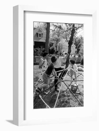 Professor Laurence R. Young with Wife and Children Eliot and Leslie, Massachusetts, 1967-Leonard Mccombe-Framed Photographic Print