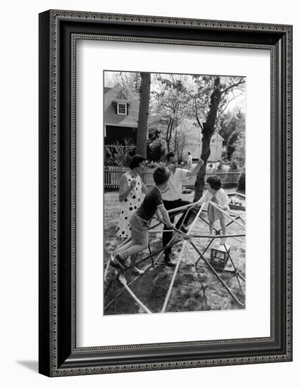 Professor Laurence R. Young with Wife and Children Eliot and Leslie, Massachusetts, 1967-Leonard Mccombe-Framed Photographic Print