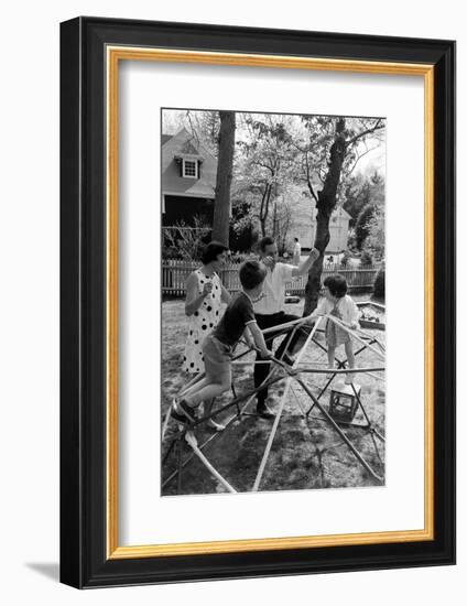 Professor Laurence R. Young with Wife and Children Eliot and Leslie, Massachusetts, 1967-Leonard Mccombe-Framed Photographic Print