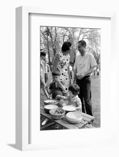 Professor Laurence R. Young with Wife and Children Eliot and Leslie, Massachusetts, 1968-Leonard Mccombe-Framed Photographic Print