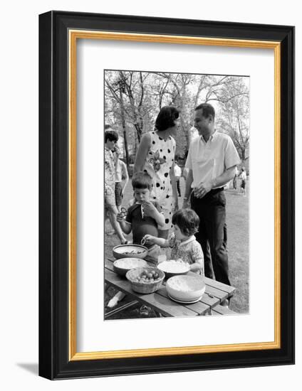 Professor Laurence R. Young with Wife and Children Eliot and Leslie, Massachusetts, 1968-Leonard Mccombe-Framed Photographic Print