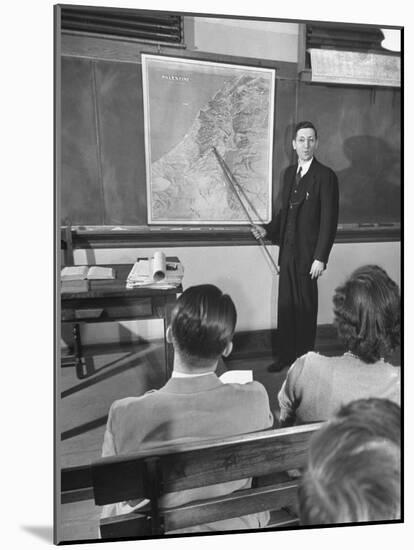 Professor Teaching the Students About Palestine's Geography-Bernard Hoffman-Mounted Photographic Print