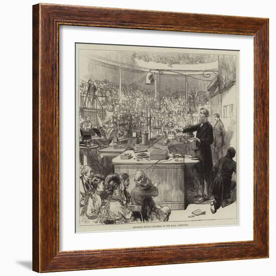 Professor Tyndall Lecturing at the Royal Institution-null-Framed Giclee Print