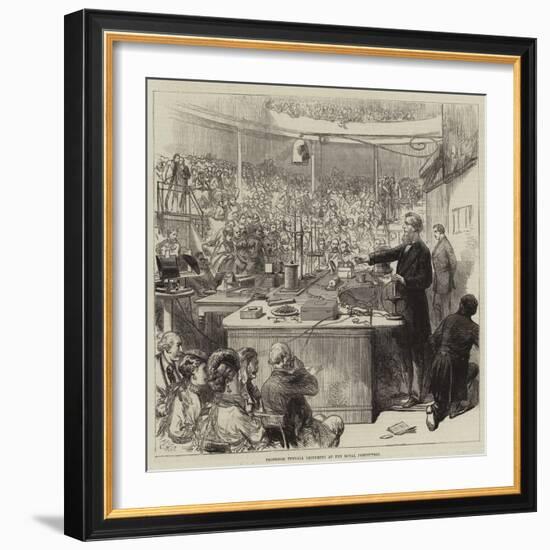 Professor Tyndall Lecturing at the Royal Institution-null-Framed Giclee Print