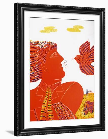 Profil À L'Oiseau-Alexandre Fassianos-Framed Limited Edition