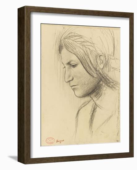 Profil de femme-Edgar Degas-Framed Giclee Print