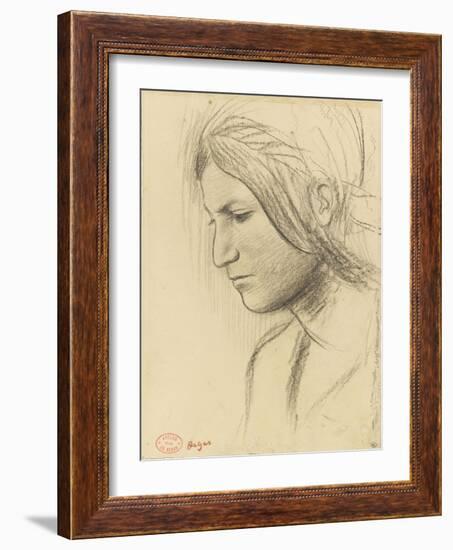 Profil de femme-Edgar Degas-Framed Giclee Print