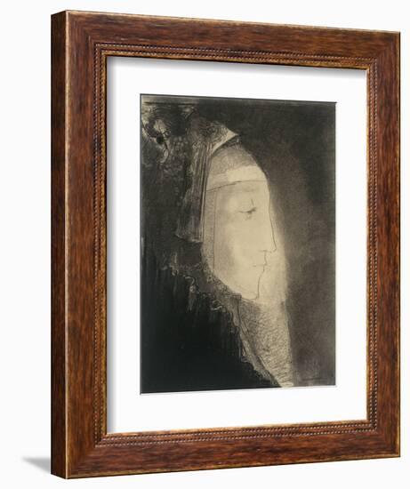 Profil de lumière: profil de femme voilée-Odilon Redon-Framed Giclee Print