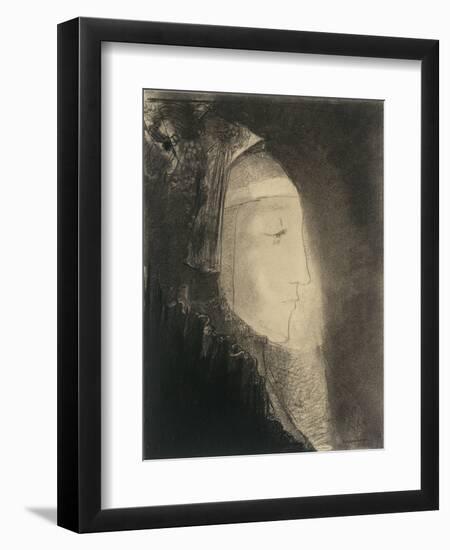 Profil de lumière: profil de femme voilée-Odilon Redon-Framed Giclee Print