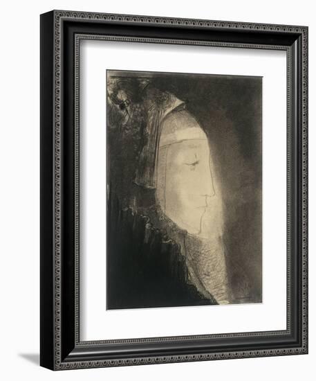 Profil de lumière: profil de femme voilée-Odilon Redon-Framed Giclee Print