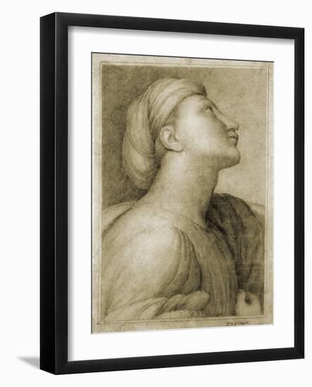 Profil de Visage D'Apres Raphael-Jean-Auguste-Dominique Ingres-Framed Giclee Print