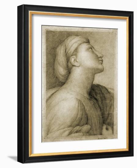 Profil de Visage D'Apres Raphael-Jean-Auguste-Dominique Ingres-Framed Giclee Print