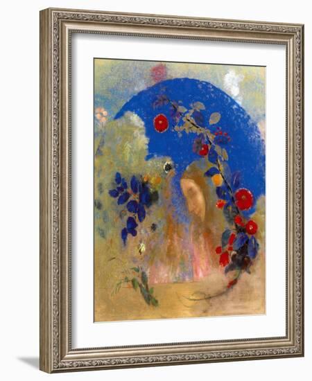 Profil Sous Une Arche - Odilon Redon (1840-1916). Pastel on Paper, C. 1905. Dimension : 67,6X53,8 C-Odilon Redon-Framed Giclee Print