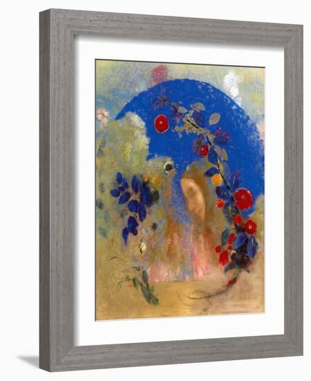 Profil Sous Une Arche - Odilon Redon (1840-1916). Pastel on Paper, C. 1905. Dimension : 67,6X53,8 C-Odilon Redon-Framed Giclee Print