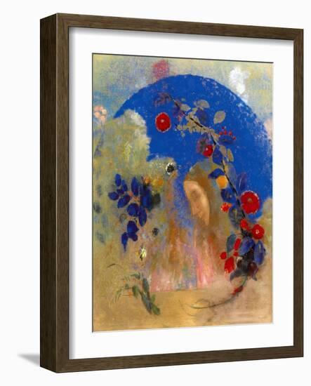 Profil Sous Une Arche - Odilon Redon (1840-1916). Pastel on Paper, C. 1905. Dimension : 67,6X53,8 C-Odilon Redon-Framed Giclee Print