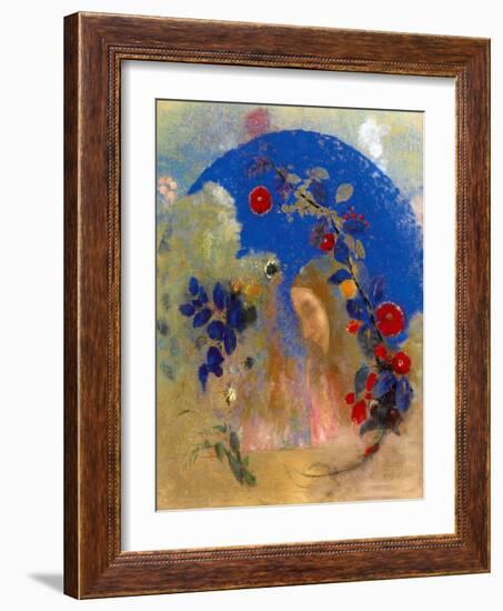 Profil Sous Une Arche - Odilon Redon (1840-1916). Pastel on Paper, C. 1905. Dimension : 67,6X53,8 C-Odilon Redon-Framed Giclee Print