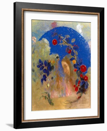 Profil Sous Une Arche - Odilon Redon (1840-1916). Pastel on Paper, C. 1905. Dimension : 67,6X53,8 C-Odilon Redon-Framed Giclee Print