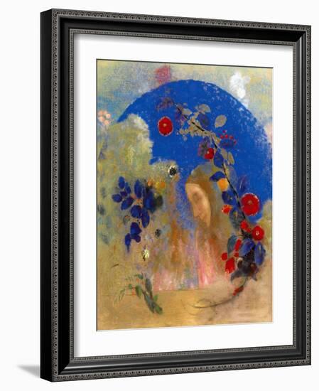 Profil Sous Une Arche - Odilon Redon (1840-1916). Pastel on Paper, C. 1905. Dimension : 67,6X53,8 C-Odilon Redon-Framed Giclee Print