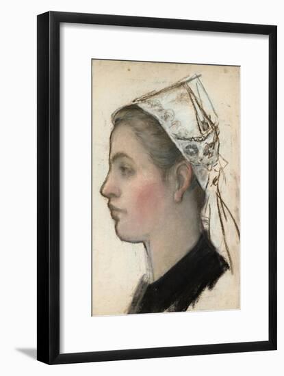 Profile of a Girl in a Head-Dress-Julio González-Framed Giclee Print