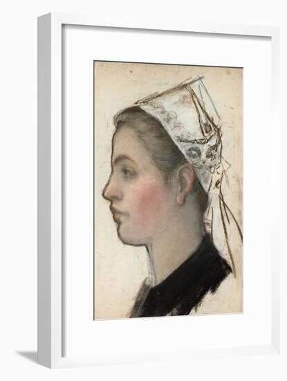 Profile of a Girl in a Head-Dress-Julio González-Framed Giclee Print