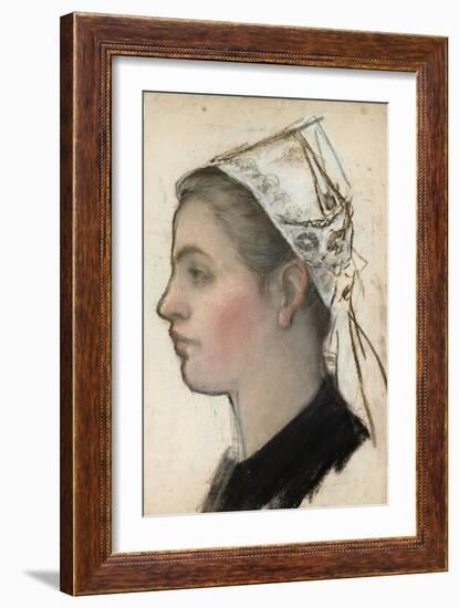 Profile of a Girl in a Head-Dress-Julio González-Framed Giclee Print