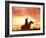 Profile of a Stockman on a Horse Against the Sunset, Queensland, Australia, Pacific-Mark Mawson-Framed Photographic Print