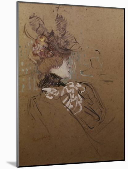 Profile of a Woman, Madame Lucy-Henri de Toulouse-Lautrec-Mounted Giclee Print