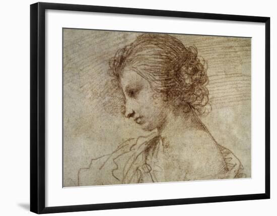 Profile of a Woman-Guercino (Giovanni Francesco Barbieri)-Framed Art Print