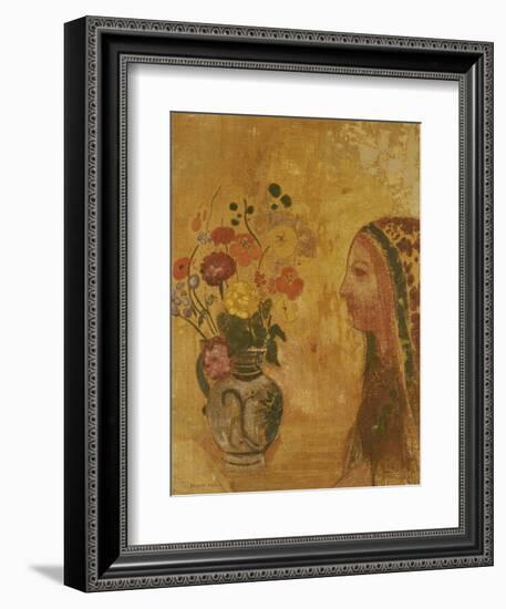 Profile of a Woman-Odilon Redon-Framed Giclee Print