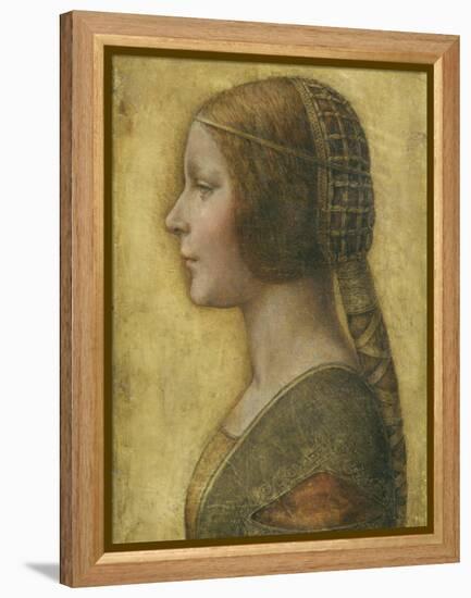 Profile of a Young Fiancee-Leonardo da Vinci-Framed Premier Image Canvas