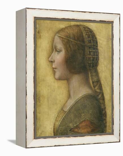 Profile of a Young Fiancee-Leonardo da Vinci-Framed Premier Image Canvas