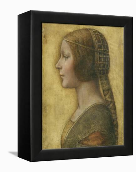 Profile of a Young Fiancee-Leonardo da Vinci-Framed Premier Image Canvas