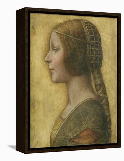 Profile of a Young Fiancee-Leonardo da Vinci-Framed Premier Image Canvas