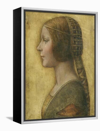 Profile of a Young Fiancee-Leonardo da Vinci-Framed Premier Image Canvas