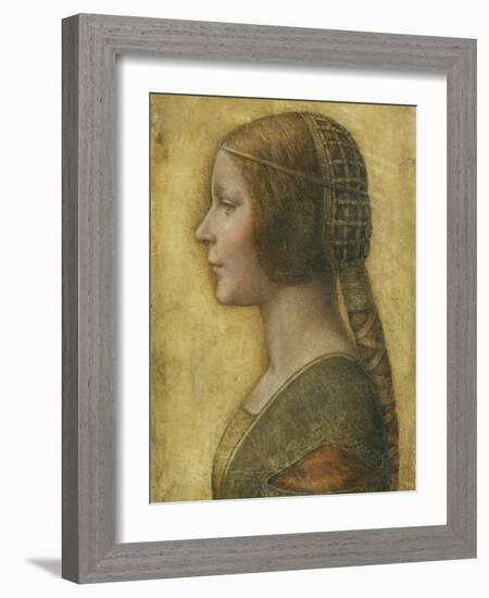 Profile of a Young Fiancee-Leonardo da Vinci-Framed Premium Giclee Print