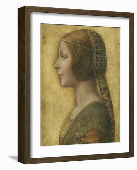 Profile of a Young Fiancee-Leonardo da Vinci-Framed Premium Giclee Print