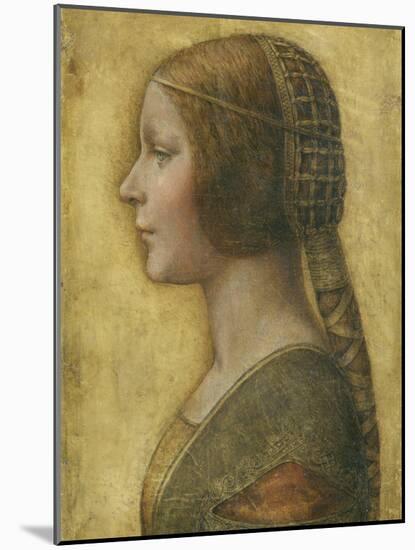 Profile of a Young Fiancee-Leonardo da Vinci-Mounted Premium Giclee Print