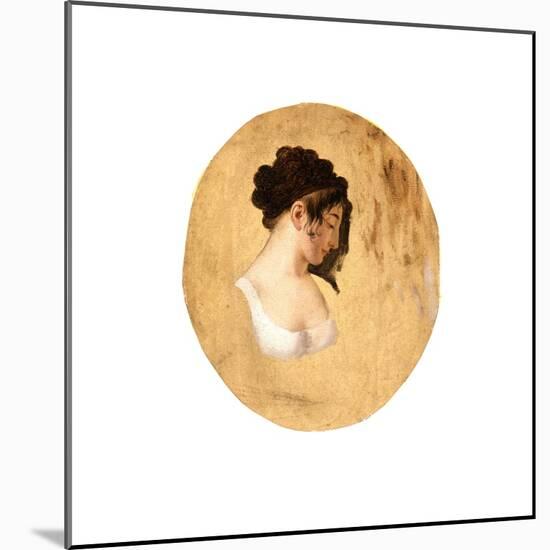 Profile of a Young Woman's Head, c.1794-Louis Leopold Boilly-Mounted Giclee Print