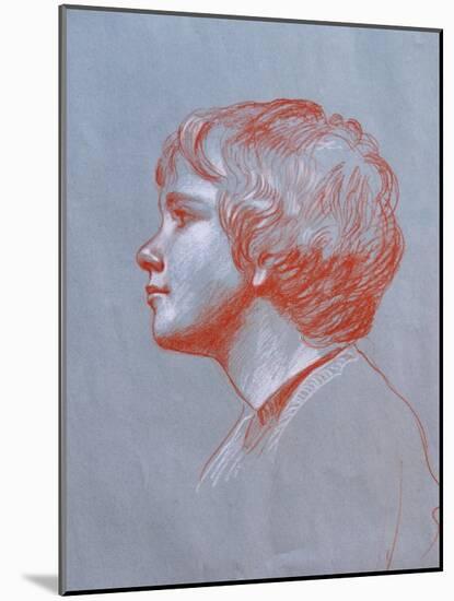 Profile of Edward Gorst Aged 10, 2008-James Gillick-Mounted Giclee Print