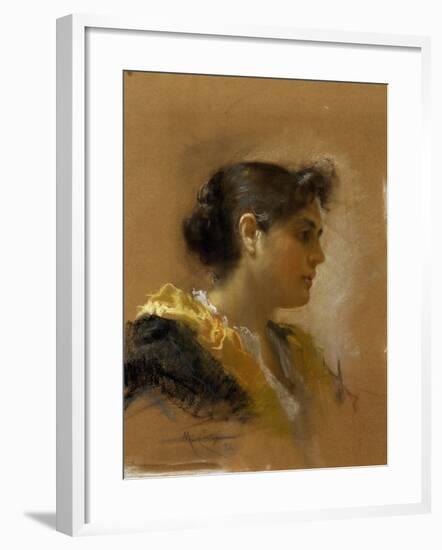 Profile of Woman-Carlo Canella-Framed Giclee Print