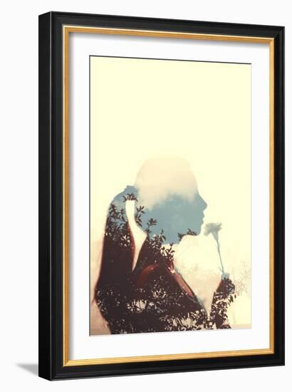 Profile of Young Female-Carolina Hernandez-Framed Photographic Print