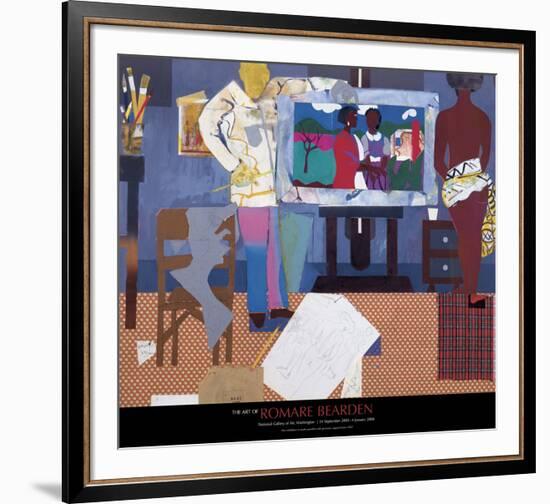 Profile/Part II, The Thirties: Artist with Painting and Model, c.1981-Romare Bearden-Framed Art Print