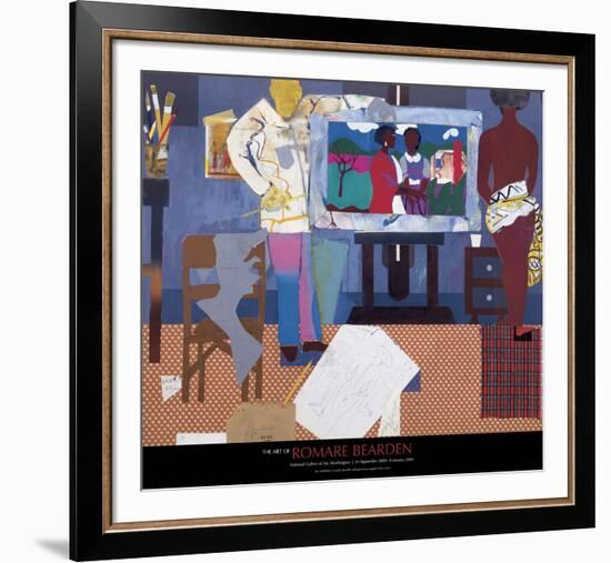 Profile/Part II, The Thirties: Artist with Painting and Model, c.1981-Romare Bearden-Framed Art Print