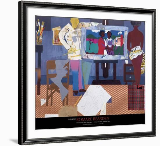 Profile/Part II, The Thirties: Artist with Painting and Model, c.1981-Romare Bearden-Framed Art Print