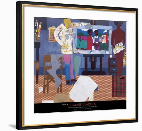 Profile/Part II, The Thirties: Artist with Painting and Model, c.1981-Romare Bearden-Framed Art Print