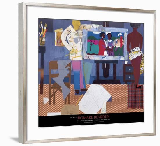 Profile/Part II, The Thirties: Artist with Painting and Model, c.1981-Romare Bearden-Framed Art Print